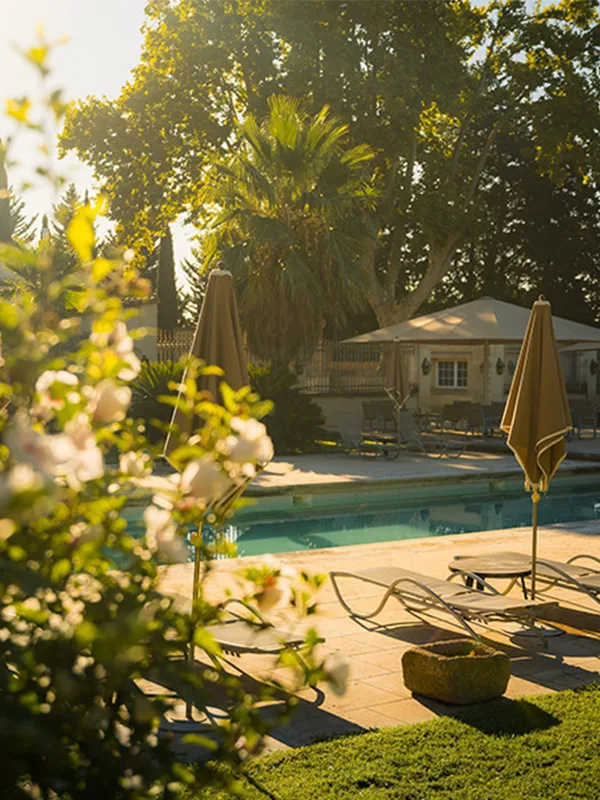 Grand malherbes jardins piscine