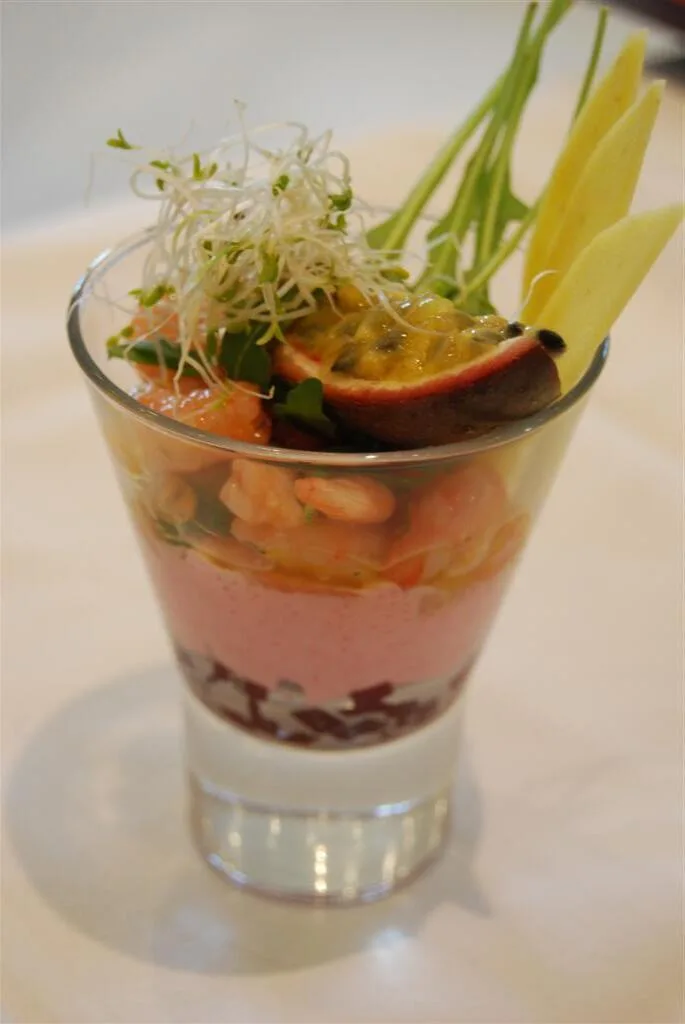 Verrine froide d'un buffet du Grand Malherbes